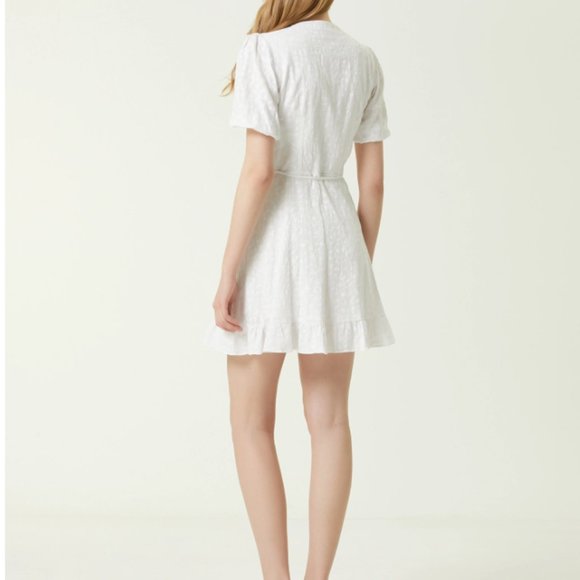 Beymen 100% Linen Jacquard Wrap Dress Size 34 (XS) - Picture 3 of 15